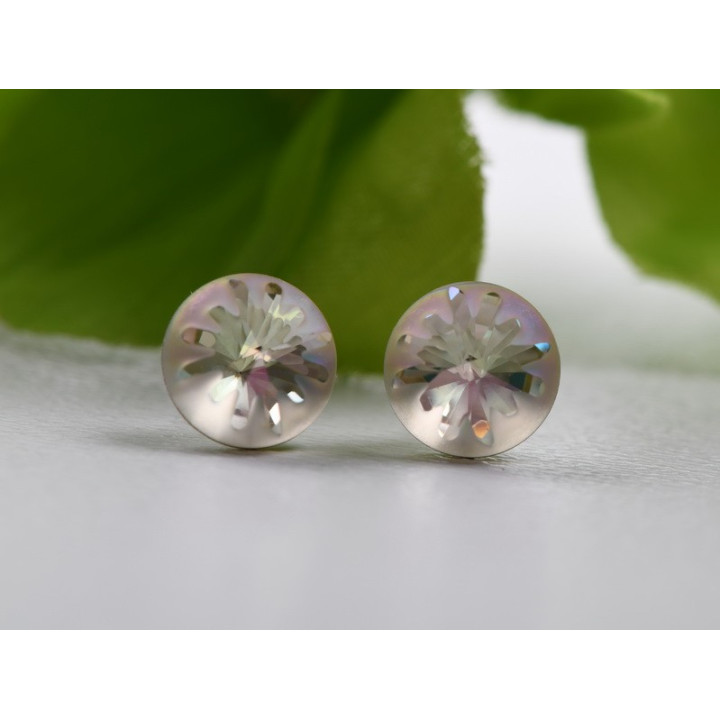 copy of Cercei lantisor 6mm cu cristal chaton, siam - 1 pereche - bijuterii personalizate din argint | simoshop