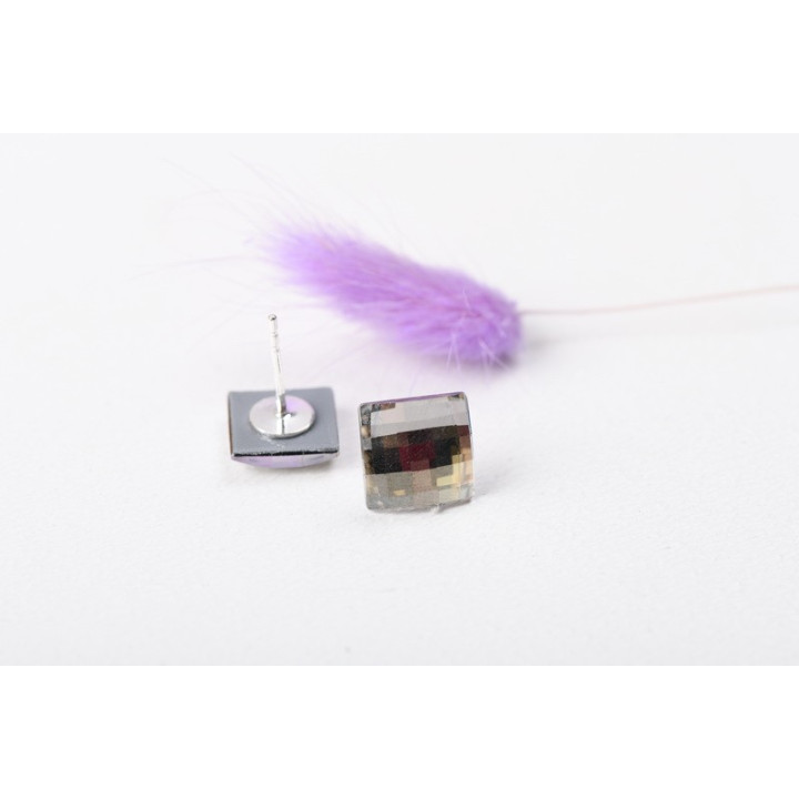 copy of Cercei lantisor 6mm cu cristal chaton, siam - 1 pereche - bijuterii personalizate din argint | simoshop