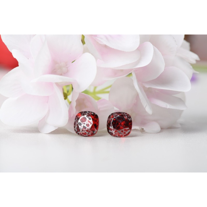 copy of Cercei lantisor 6mm cu cristal chaton, siam - 1 pereche - bijuterii personalizate din argint | simoshop