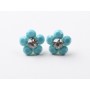 Cercei floare 6 cristale Harmony-1 pereche - bijuterii personalizate din argint | simoshop