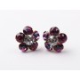 Cercei floare 6 cristale Vivid-1 pereche - bijuterii personalizate din argint | simoshop