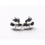 Cercei floare 3 cristale Ivy-1 pereche - bijuterii personalizate din argint | simoshop