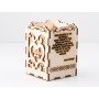 L1203-Cutiuta lemn "Visul incepe" 12.5x9cm 1buc - bijuterii personalizate din argint | simoshop