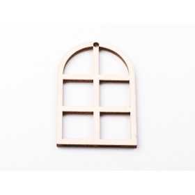 L1206-Blank fereastra lemn 8x5.5 cm - bijuterii personalizate din argint | simoshop