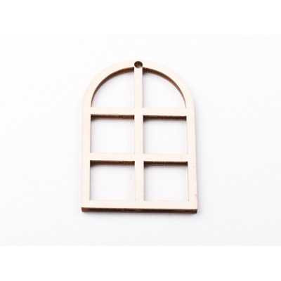 L1206-Blank fereastra lemn 8x5.5 cm - bijuterii personalizate din argint | simoshop