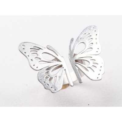 Inel argint 925 fluture decupaj laser reglabil