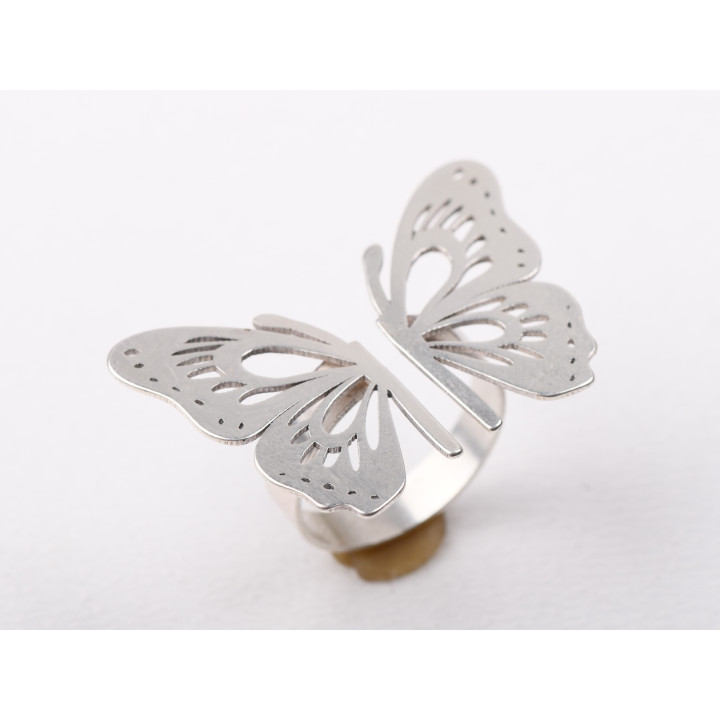 E2048 N-Inel reglabil Fluture - 1 buc - bijuterii personalizate din argint | simoshop