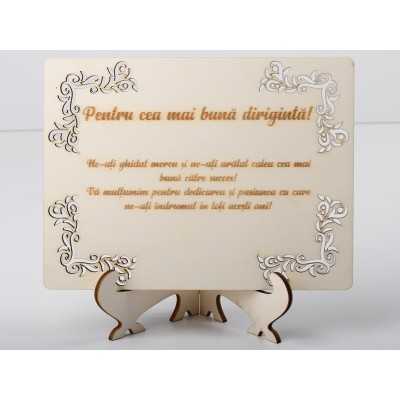 L1213- Decoratiune cu suport Doamna Diriginta 20x15cm - bijuterii personalizate din argint | simoshop