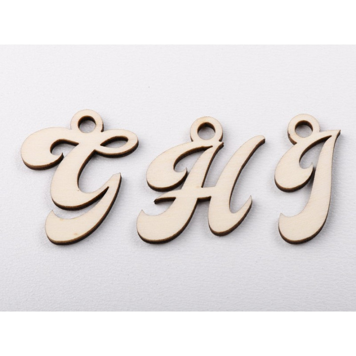 L1214 - Serviciu de decupare litere din lemn - bijuterii personalizate din argint | simoshop