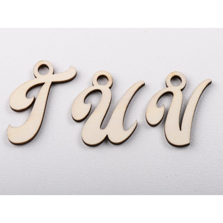 L1214 - Serviciu de decupare litere din lemn - bijuterii personalizate din argint | simoshop