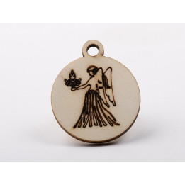 copy of L795-Decoratiune lemn zodia Gemeni10x10cm- 1 buc - bijuterii personalizate din argint | simoshop