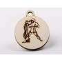 L1217-Decoratiune lemn zodia Varsator 4.5x4cm- 1 buc - bijuterii personalizate din argint | simoshop