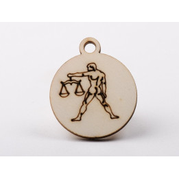 copy of L795-Decoratiune lemn zodia Gemeni10x10cm- 1 buc - bijuterii personalizate din argint | simoshop