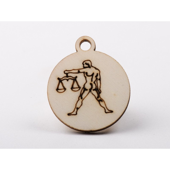 copy of L795-Decoratiune lemn zodia Gemeni10x10cm- 1 buc - bijuterii personalizate din argint | simoshop