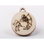 L1221-Decoratiune lemn zodia Sagetator 4.5x4cm- 1 buc - bijuterii personalizate din argint | simoshop