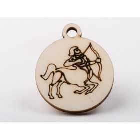 L1221-Decoratiune lemn zodia Sagetator 4.5x4cm- 1 buc - bijuterii personalizate din argint | simoshop