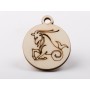 L1222-Decoratiune lemn zodia Capricorn 4.5x4cm- 1 buc - bijuterii personalizate din argint | simoshop
