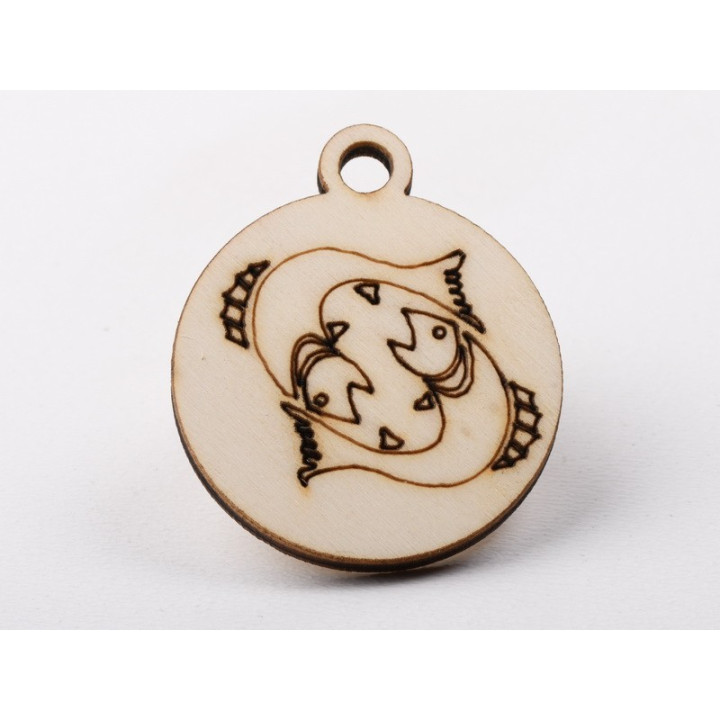copy of L795-Decoratiune lemn zodia Gemeni10x10cm- 1 buc - bijuterii personalizate din argint | simoshop