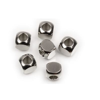 C025-Distantier otel inoxidabil cub 6x6x6mm - 1 buc - bijuterii personalizate din argint | simoshop