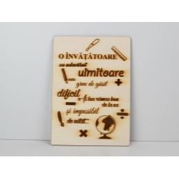 L1229- Decoratiune Invatatoare uimitoare  21x15cm - bijuterii personalizate din argint | simoshop