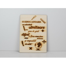 L1230 - Decoratiune Educatoare uimitoare  21x15cm - bijuterii personalizate din argint | simoshop