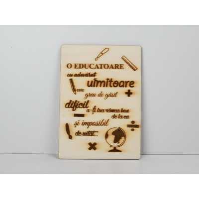 L1230 - Decoratiune Educatoare uimitoare 21x15cm - bijuterii personalizate din argint | simoshop