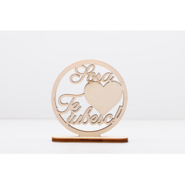 L1236-Decoratiune "Sora te iubesc" cu suport 7 cm -1 buc - bijuterii personalizate din argint | simoshop