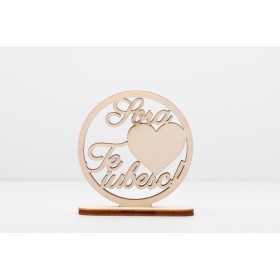 L1236-Decoratiune "Sora te iubesc" cu suport 7 cm -1 buc - bijuterii personalizate din argint | simoshop