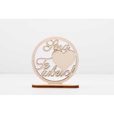 L1236-Decoratiune "Sora te iubesc" cu suport 7 cm -1 buc - bijuterii personalizate din argint | simoshop