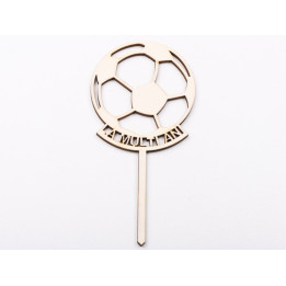 L1237-Topper lemn "La multi ani" minge 15x10cm 1buc - bijuterii personalizate din argint | simoshop