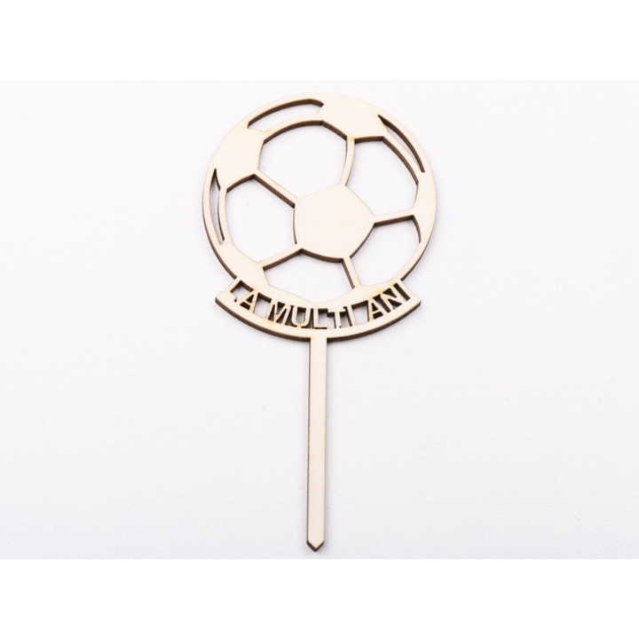 L1237-Topper lemn "La multi ani" minge 15x10cm 1buc - bijuterii personalizate din argint | simoshop