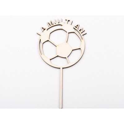 L1238-Topper lemn "La multi ani" minge 15x10cm 1buc - bijuterii personalizate din argint | simoshop