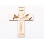 L1239-Marturie lemn "Cruce/Prima Impartasanie" 10x7 cm - 1 buc - bijuterii personalizate din argint | simoshop