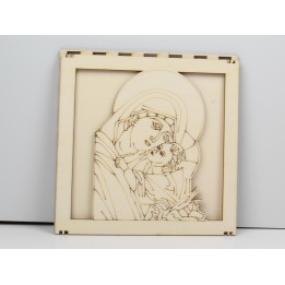 L927- Caseta pentru licheni Maica Domnului cu pruncul 20x20 cm - 1 buc - bijuterii personalizate din argint | simoshop
