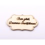 L1242-Decupaj din lemn "Bun gasit doamna invatatoare" 1 buc - bijuterii personalizate din argint | simoshop