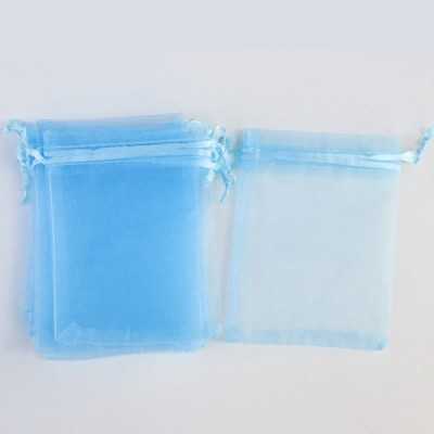 D095-Saculet din organza bleu ciel 9x7cm-1 buc - bijuterii personalizate din argint | simoshop