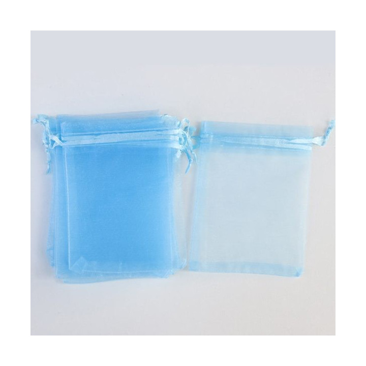 D095-Saculet din organza bleu ciel 9x7cm-1 buc - bijuterii personalizate din argint | simoshop