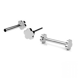 G1441-Cercel Piercing floare 3 x10 mm - 1 buc - bijuterii personalizate din argint | simoshop