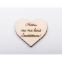 L1251-Decupaj inima lemn "Pentru invatatoare"-5cm, 1 buc - bijuterii personalizate din argint | simoshop