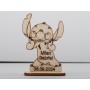 L1254-Decoratiune lemn marturie eveniment special Stitch 6x9cm - 1 buc - bijuterii personalizate din argint | simoshop