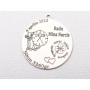 E2054-G Pandant banut din argint cu date de nastere "Simba" 18mm- 1 buc - bijuterii personalizate din argint | simoshop