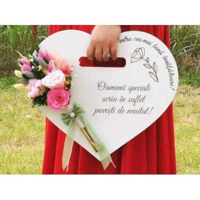 L1258-Decoratiune din lemn "Pentru invatatoare" - 30 cm - bijuterii personalizate din argint | simoshop