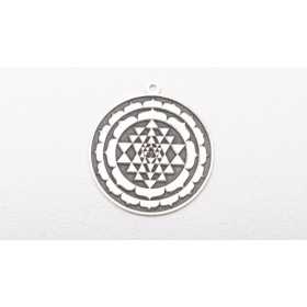 Pandantiv Sri Yantra mandala argint 925 relief