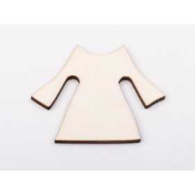 L1259-Decupaj lemn 4.5*6cm Iie traditionala -1 buc - bijuterii personalizate din argint | simoshop