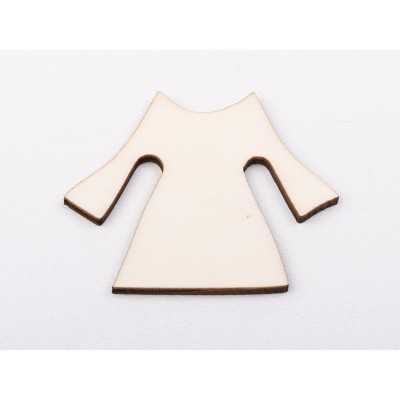 L1259-Decupaj lemn 4.5*6cm Iie traditionala -1 buc - bijuterii personalizate din argint | simoshop