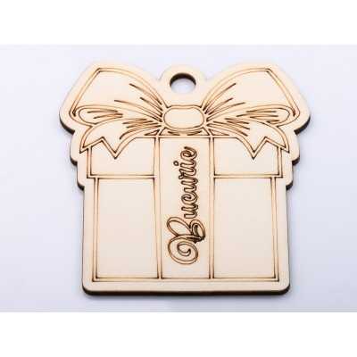 L1261-Cadou din lemn "Bucurie" 10x11cm - 1 buc - bijuterii personalizate din argint | simoshop