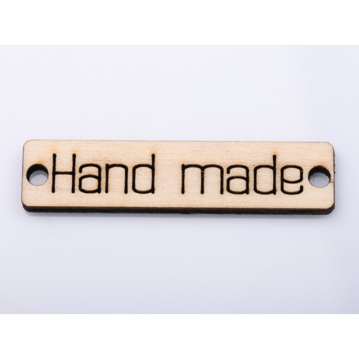 L269-Placuta din lemn Hand made 6.5x1.5cm 1buc - bijuterii personalizate din argint | simoshop
