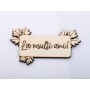 L1256-Decupaj din lemn "La multi ani" 1 buc - bijuterii personalizate din argint | simoshop