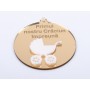 L1269-Glob din oglinda acrilica si plexiglass alb Primul Craciun impreuna - bijuterii personalizate din argint | simoshop