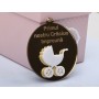 L1269-Glob din oglinda acrilica si plexiglass alb Primul Craciun impreuna - bijuterii personalizate din argint | simoshop